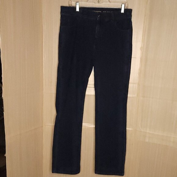 Soft Surroundings Dark Wash Straight Leg Jeans - Picture 3 of 6
